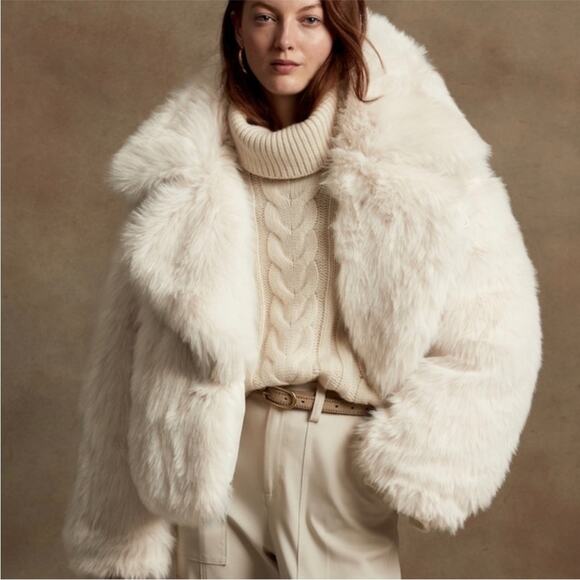 Banana Republic Reversible Down Faux Fur Jacket - Picture 2 of 9